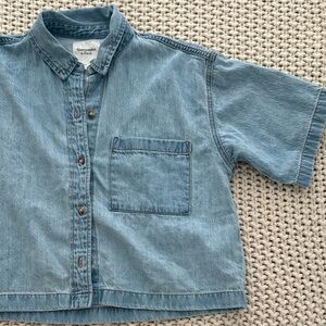 abercrombie denim jean button up shirt